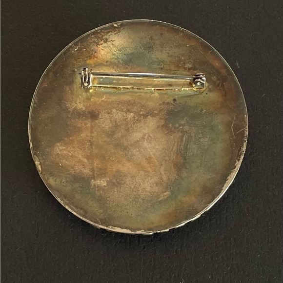 Vintage Flapper Girl Brooch Rhinestone and Faux Pearl Art Deco Revival - Picture 7 of 7